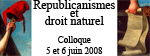 colloque republicanismes droit naturel